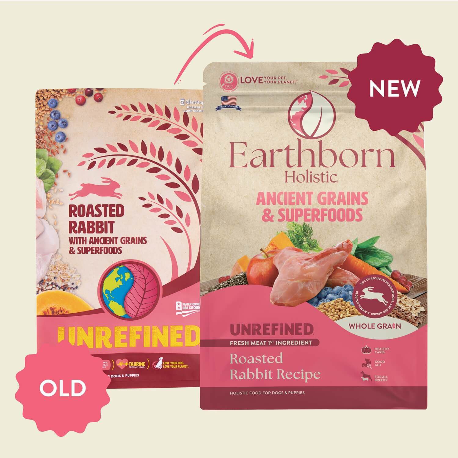 Earthborn Holistic Unrefined Roasted Rabbit With Ancient Grains & Superfoods Dry Dog Food, 25-Lb