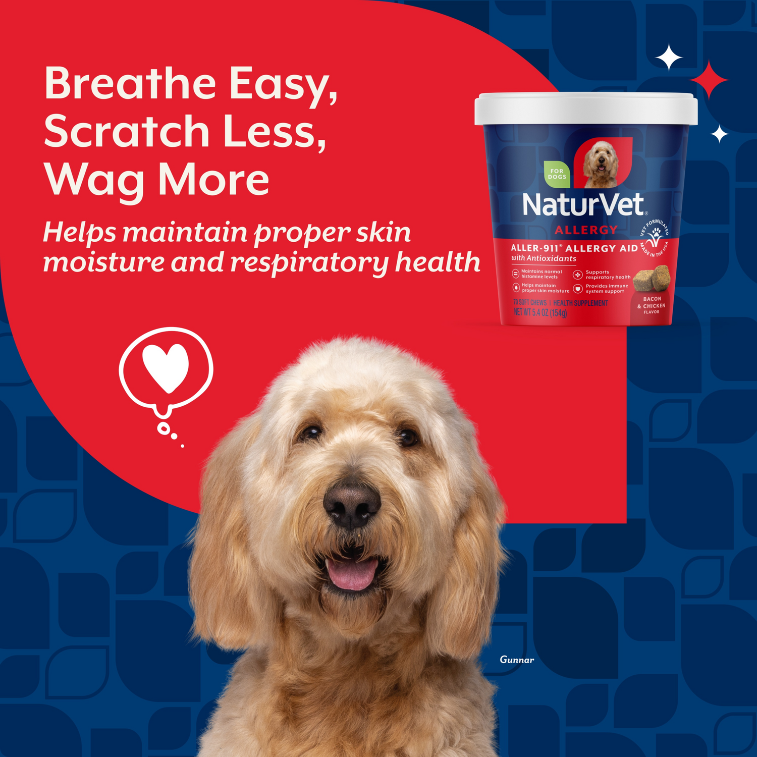 Naturvet Aller-911 Allergy Aid Plus Antioxidants Soft Chews For Dogs
