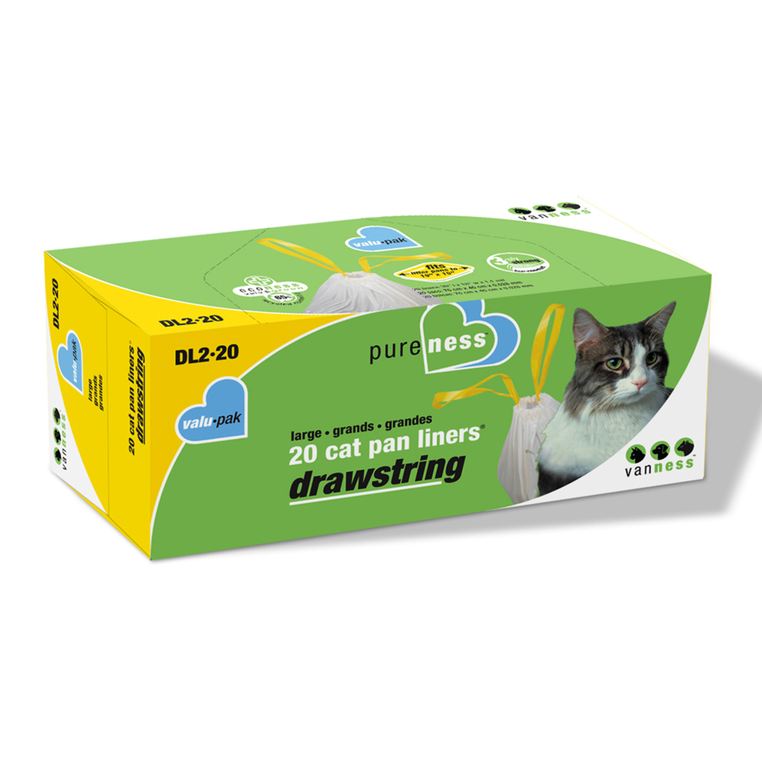 Van Ness Large Cat Litter Pan Liners, 20 Pack