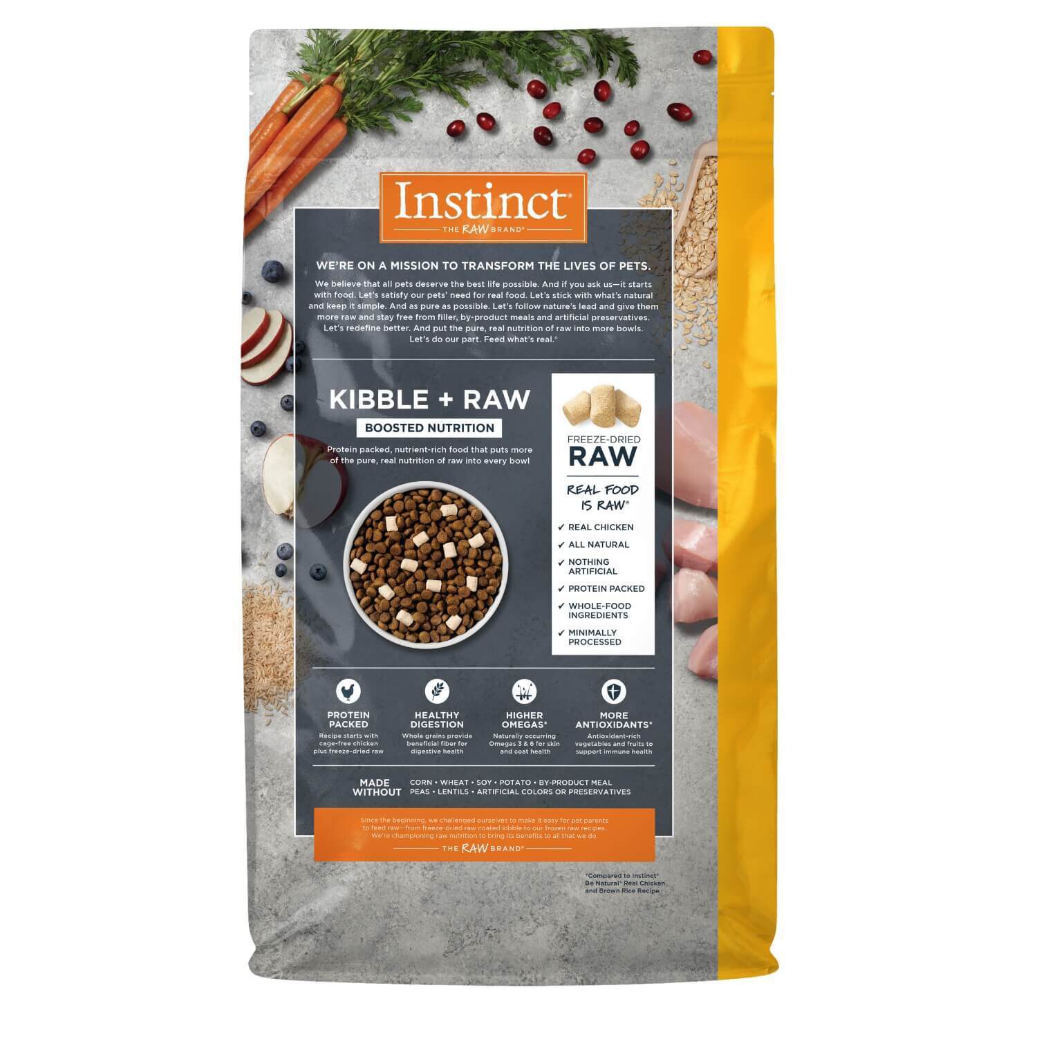 Instinct Dog Food Raw Boost Whole Grain Real Salmon & Brown Rice Recipe Dry Dog Food