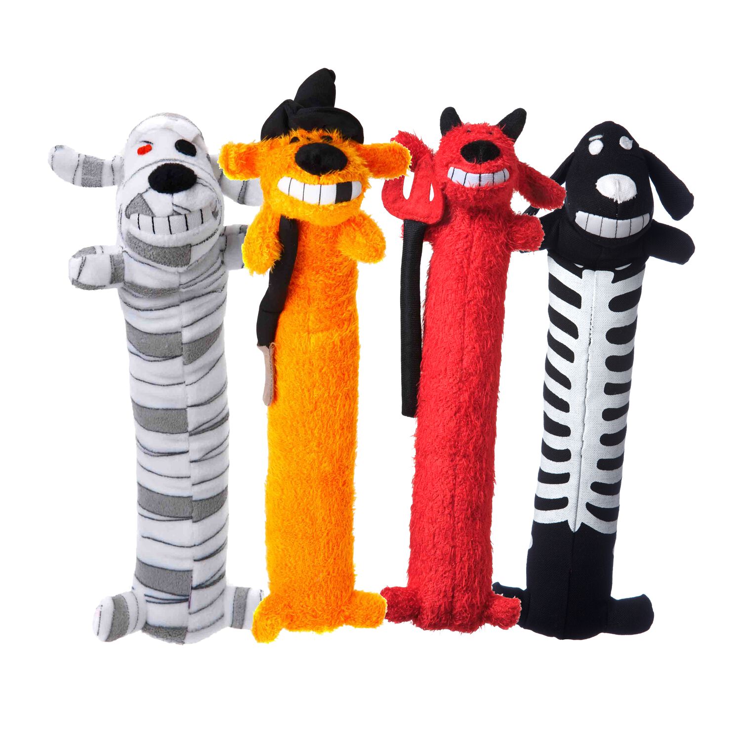 Multipet Loofa Dog Halloween Plush Dog Toy, 12", Assorted Characters