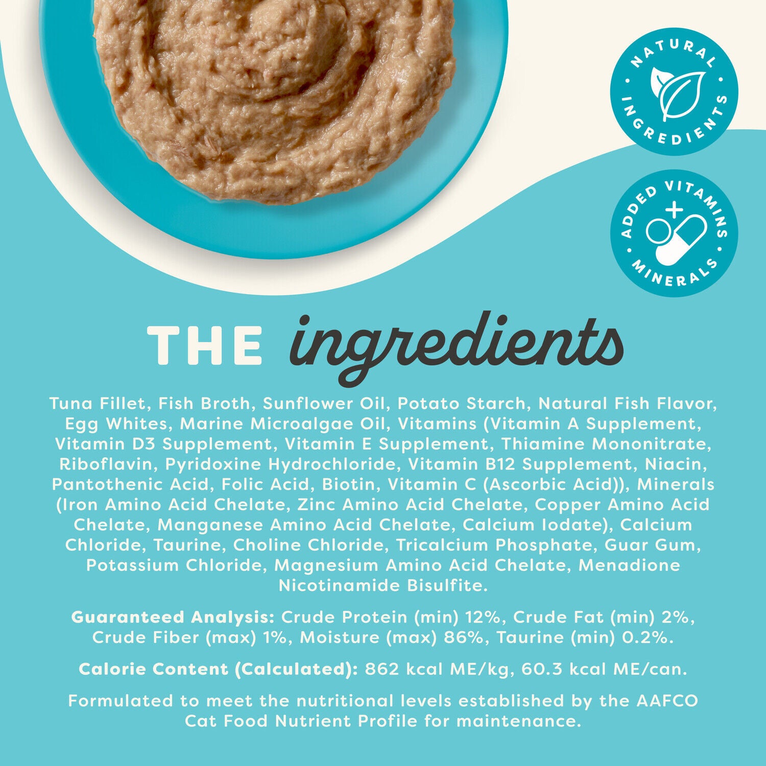 Applaws&trade; Vitality Natural Wet Cat Food With Added Vitamins & Minerals, Tuna Fillet P&acirc;t&eacute; Recipe In Broth, 2.47 Oz