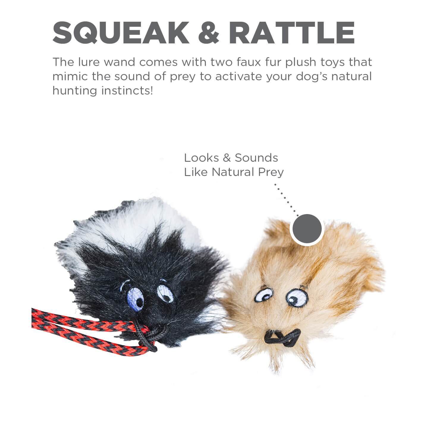 Outward Hound Tail Teaser Durable Dog Wand Toy