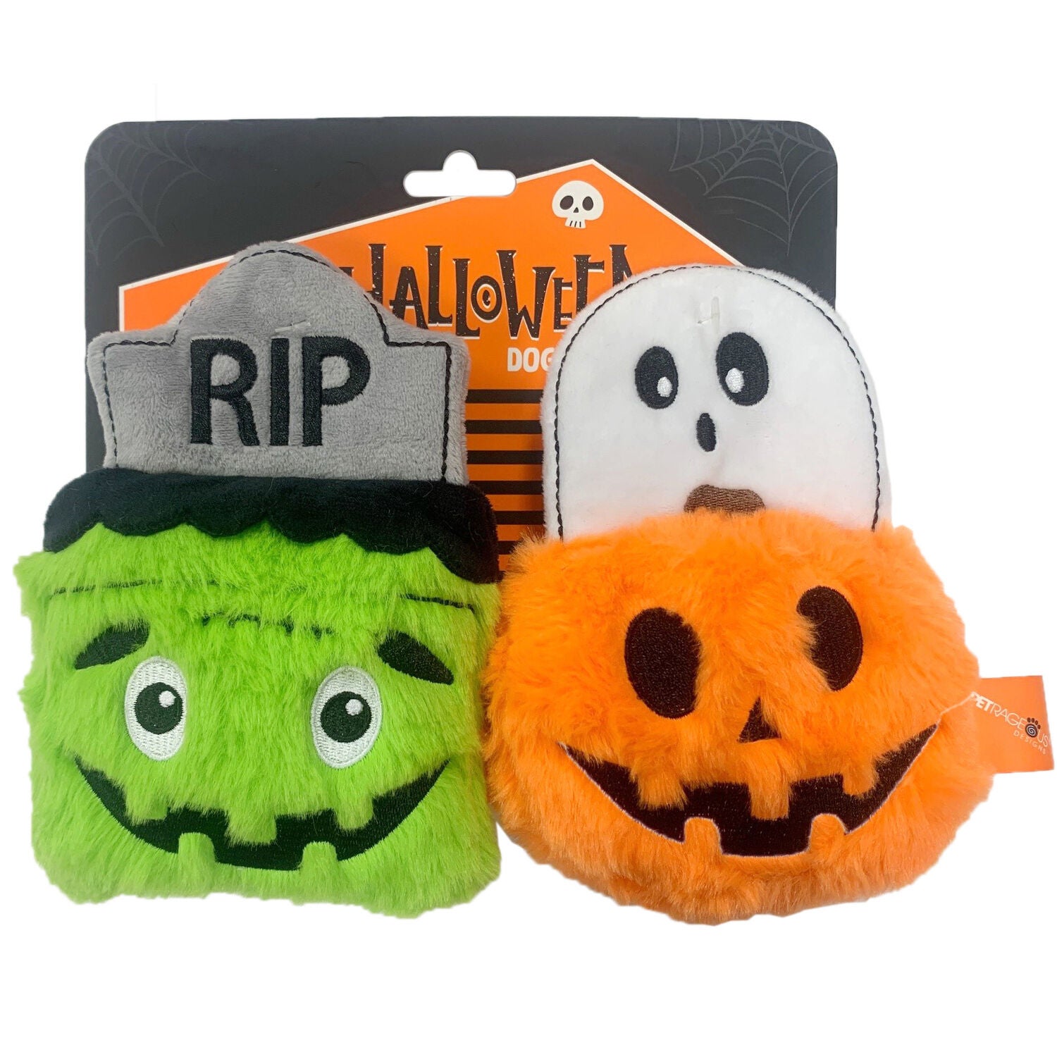 Petrageous Halloween Plush Dog Toy Set, 2 Pack