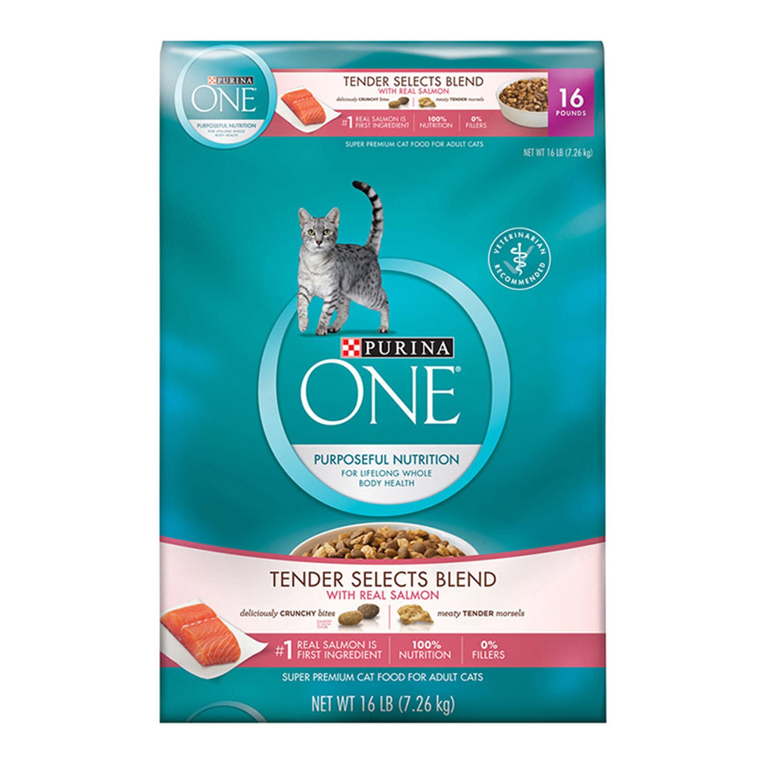 Purina One Tender Selects Blend With Real Salmon Cat Food Pet