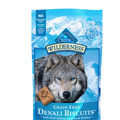 Wilderness Grain Free Denali Biscuits With Wild Salmon, Venison & Halibut Dog Treats