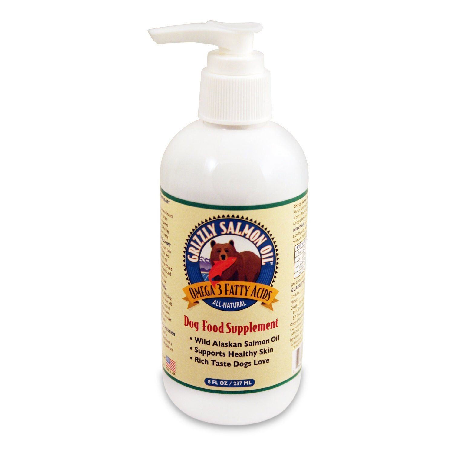Grizzly Salmon Oil Omega 3 Dog Food Supplement Oil