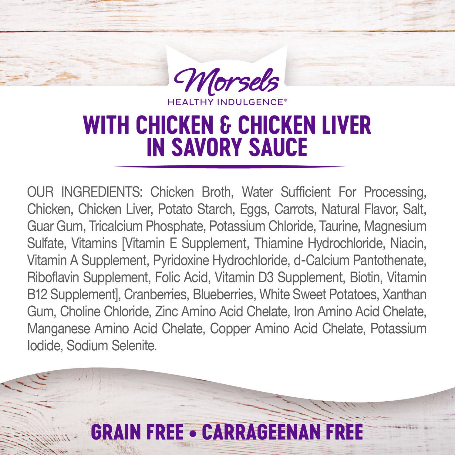Wellness Healthly Indulgence Morsels Adult Wet Cat Food Chicken & Chicken Liver Recipe, Natural, Protein-Rich, Grain-Free, 3 Ounce Pouch