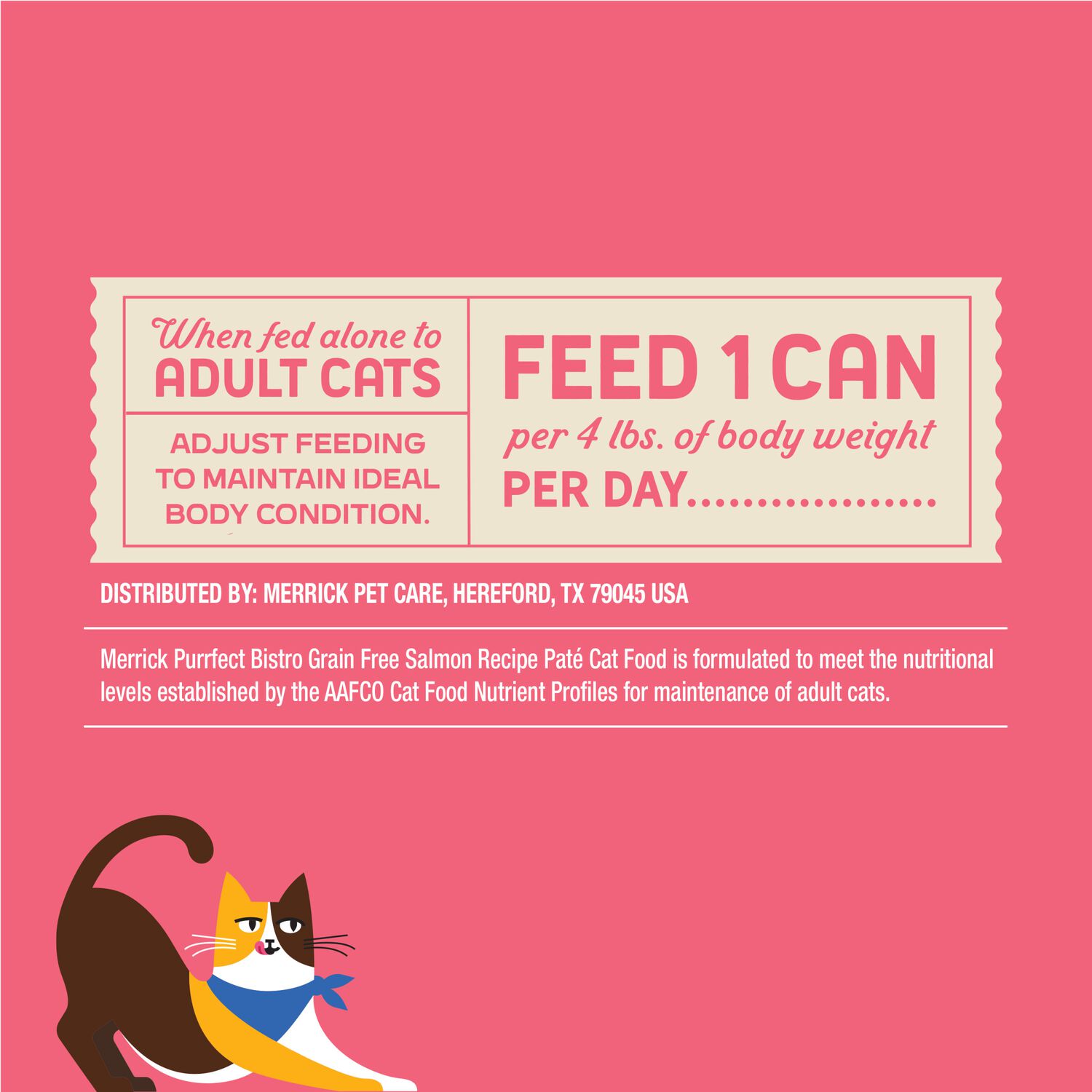 Merrick Purrfect Bistro Grain-Free Premium Soft Canned Pate Adult Wet Cat Food, High Protein Salmon Recipe, 3-Oz Can