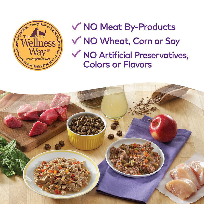 Wellness Petite Entrees For Small Breeds Tender Chicken Casserole With Green Beans & Carrots Wet Dog Food