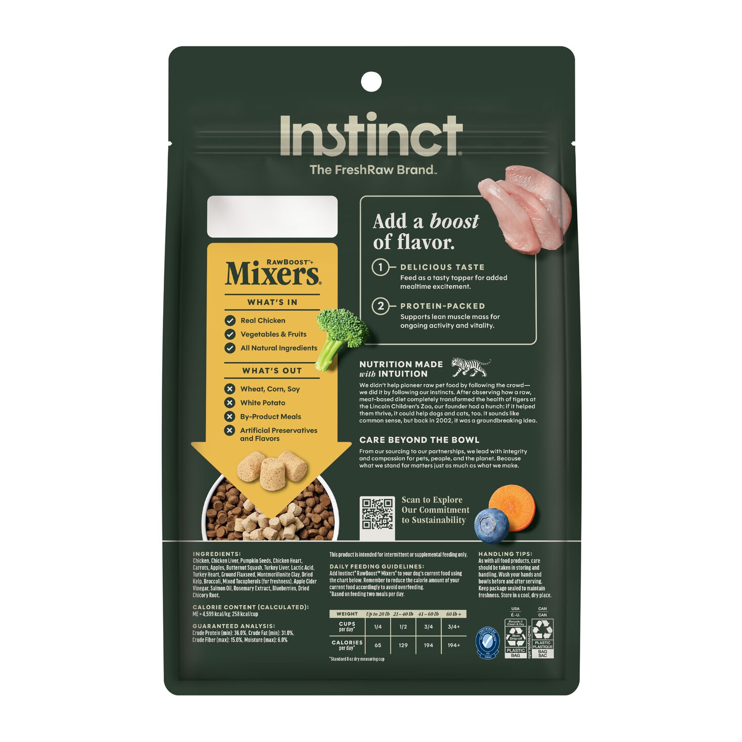 Instinct Freeze-Dried Raw Boost Mixers Grain-Free Chicken Recipe Dog Food Topper, 6-Oz