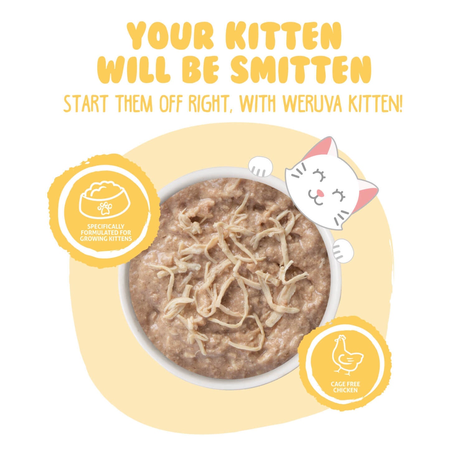 Weruva Kitten Grain Free Chicken Formula Au Jus Wet Cat Food, 3-Oz Can Pack Of 12