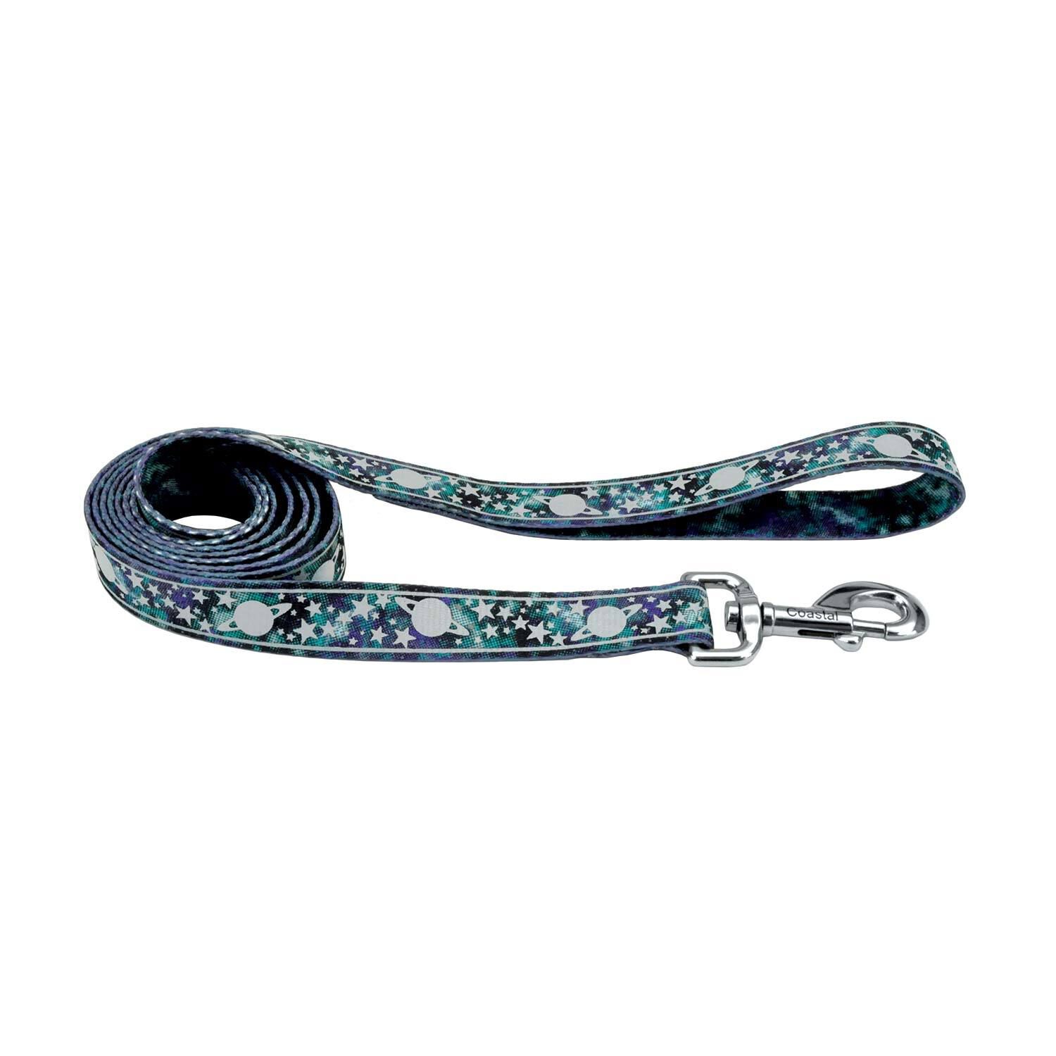 Coastal Pet Products Lazerbrite 6 Foot Patterned Dog Leash, Galaxy, 5/8"