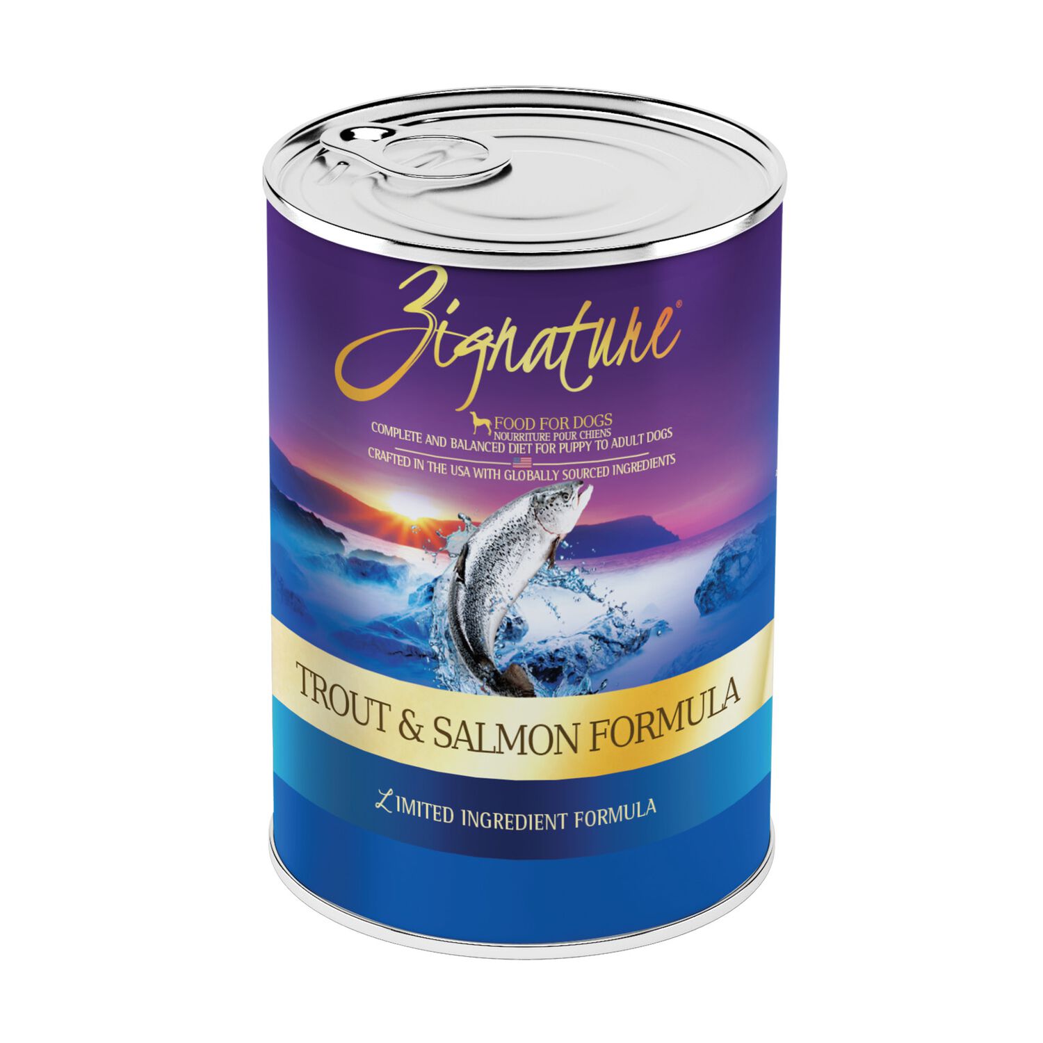 Zignature Trout & Salmon Formula Limited Ingredient Wet Dog Food, 13-Oz