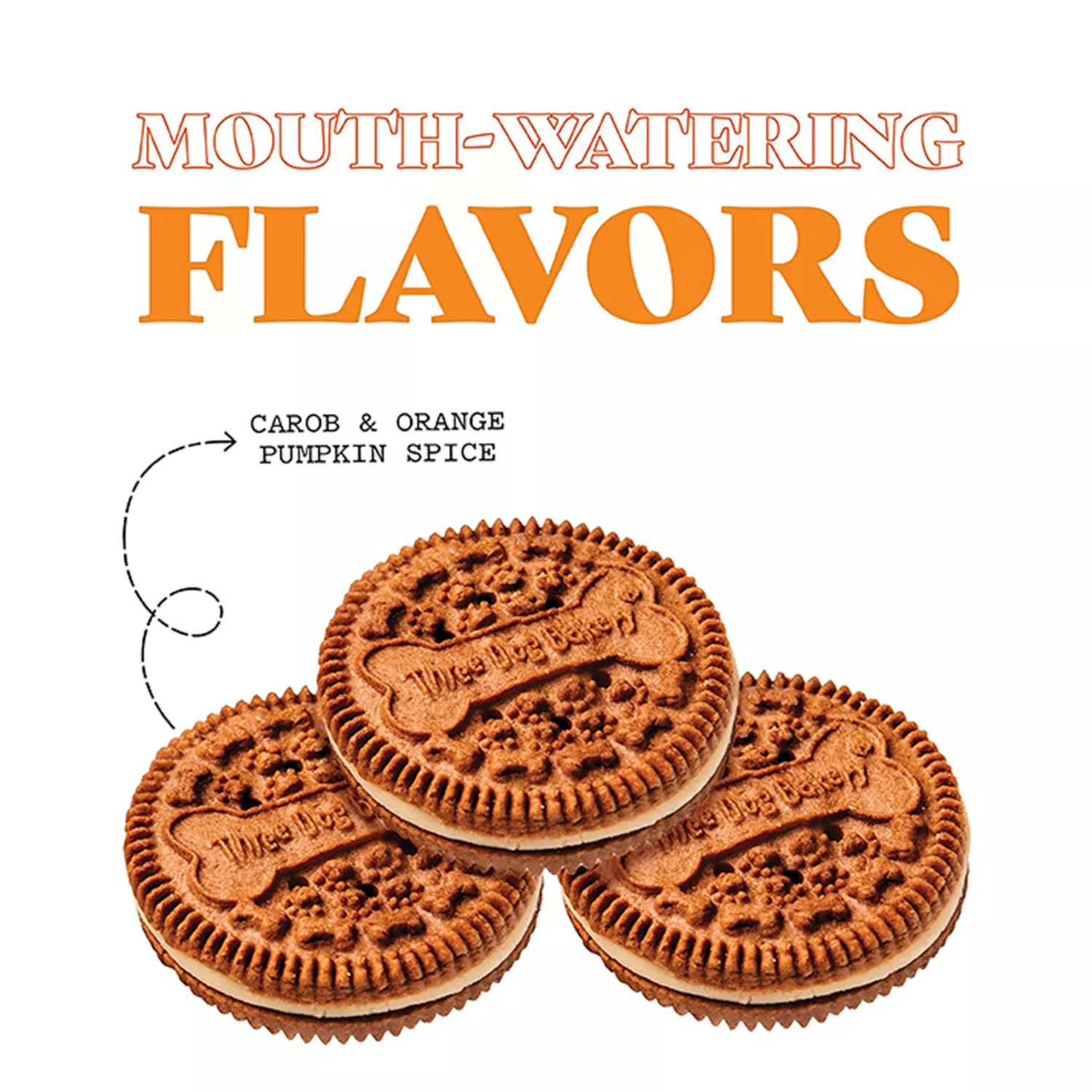 Three Dog Bakery Howl-O-Ween Lick'n Crunch Cookies Dog Treats, 13-Oz Box
