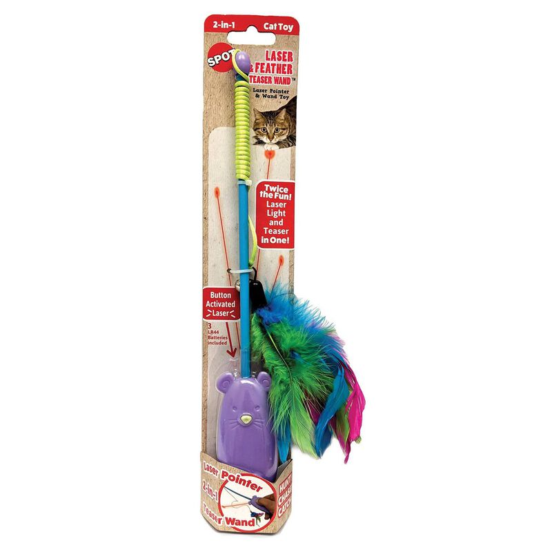 Laser And Feather Teaser Wand Cat Toy image number 1
