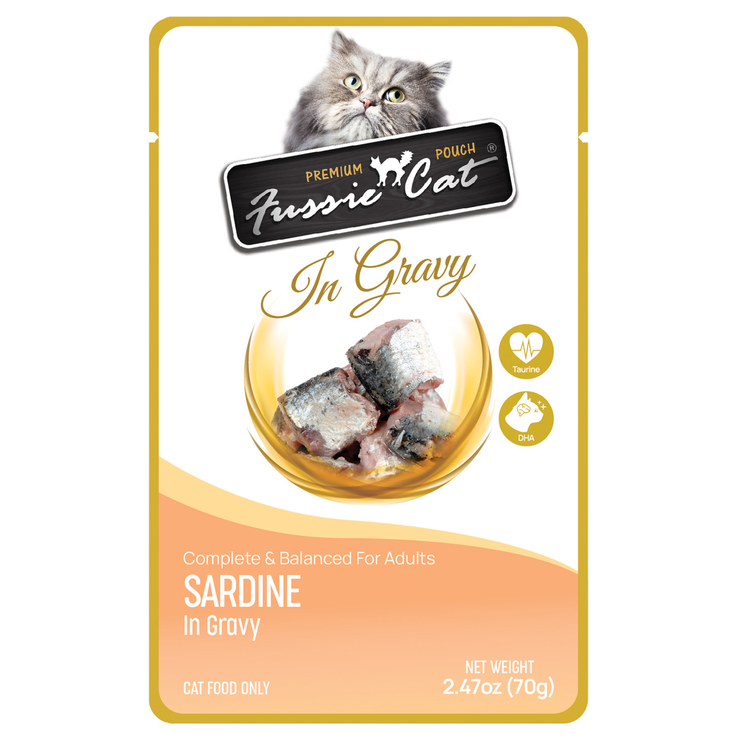 Fussie Cat Premium Sardine In Gravy Wet Cat Food, 2.47Oz
