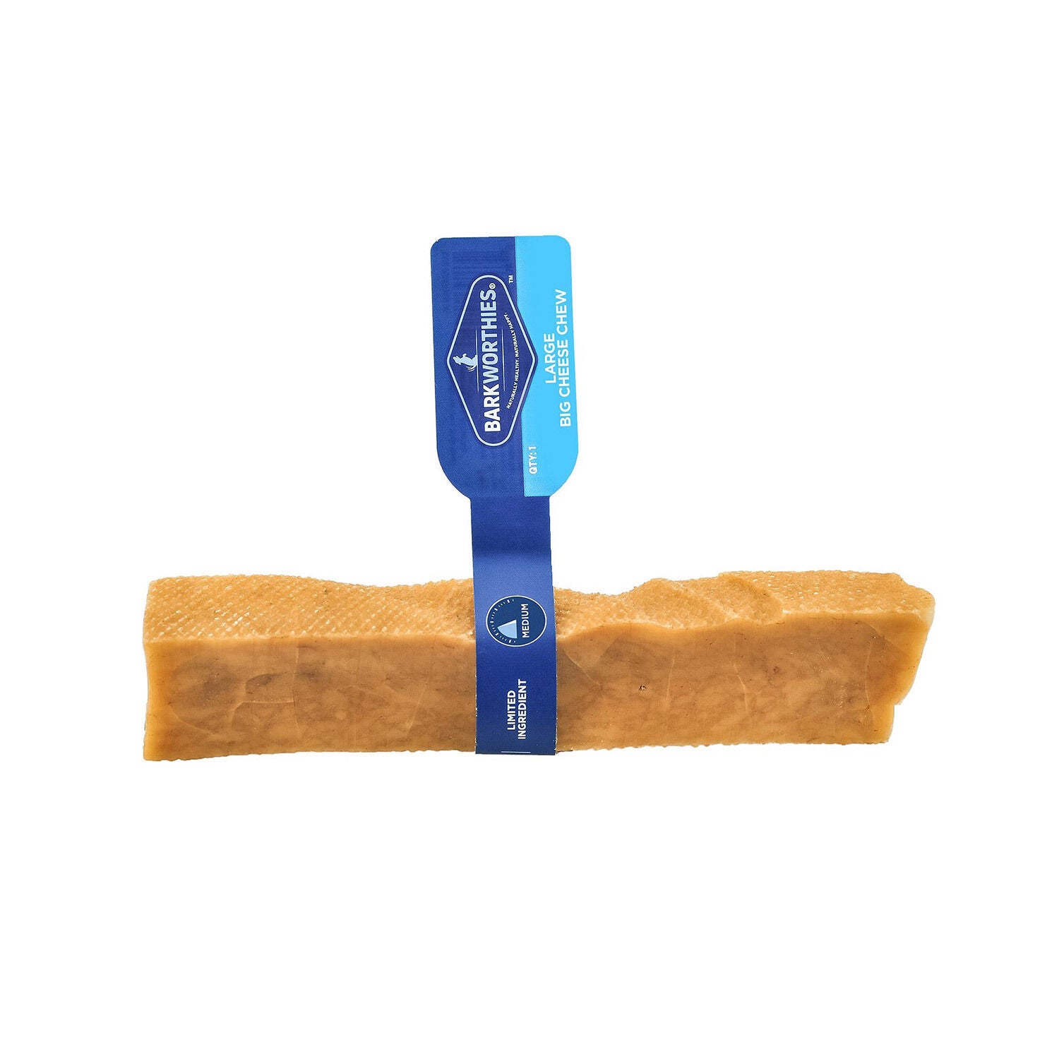 Barkworthies Big Cheese Chew Yak Cheese Dog Treat, Large