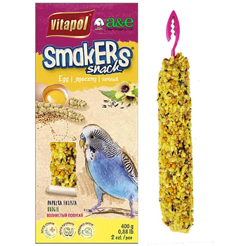 Vitapol Smakers Treat Stick (Twin Pack) Egg For Parakeets Bird Treat image number 1