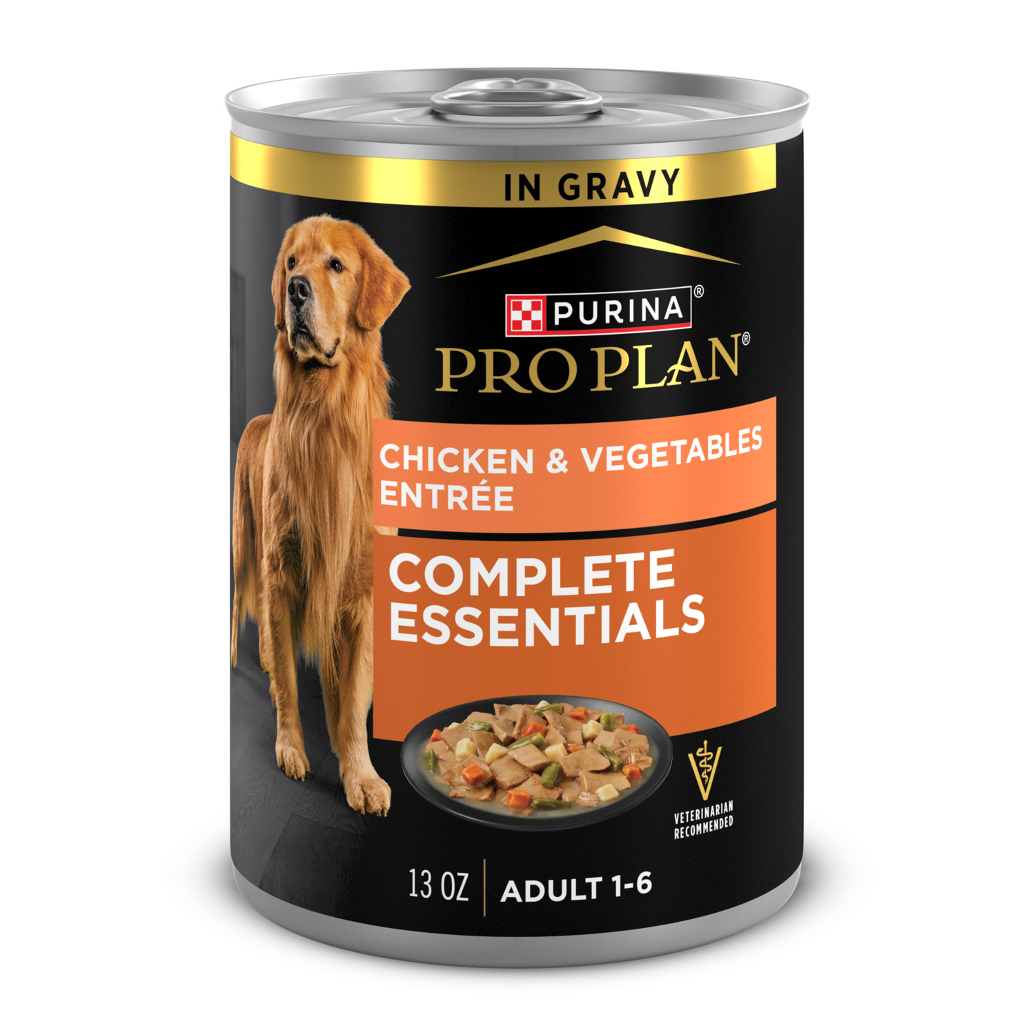 Purina Pro Plan Complete Essentials Slices Chicken And Vegetables Entree In Wet Dog Food, 13-Oz
