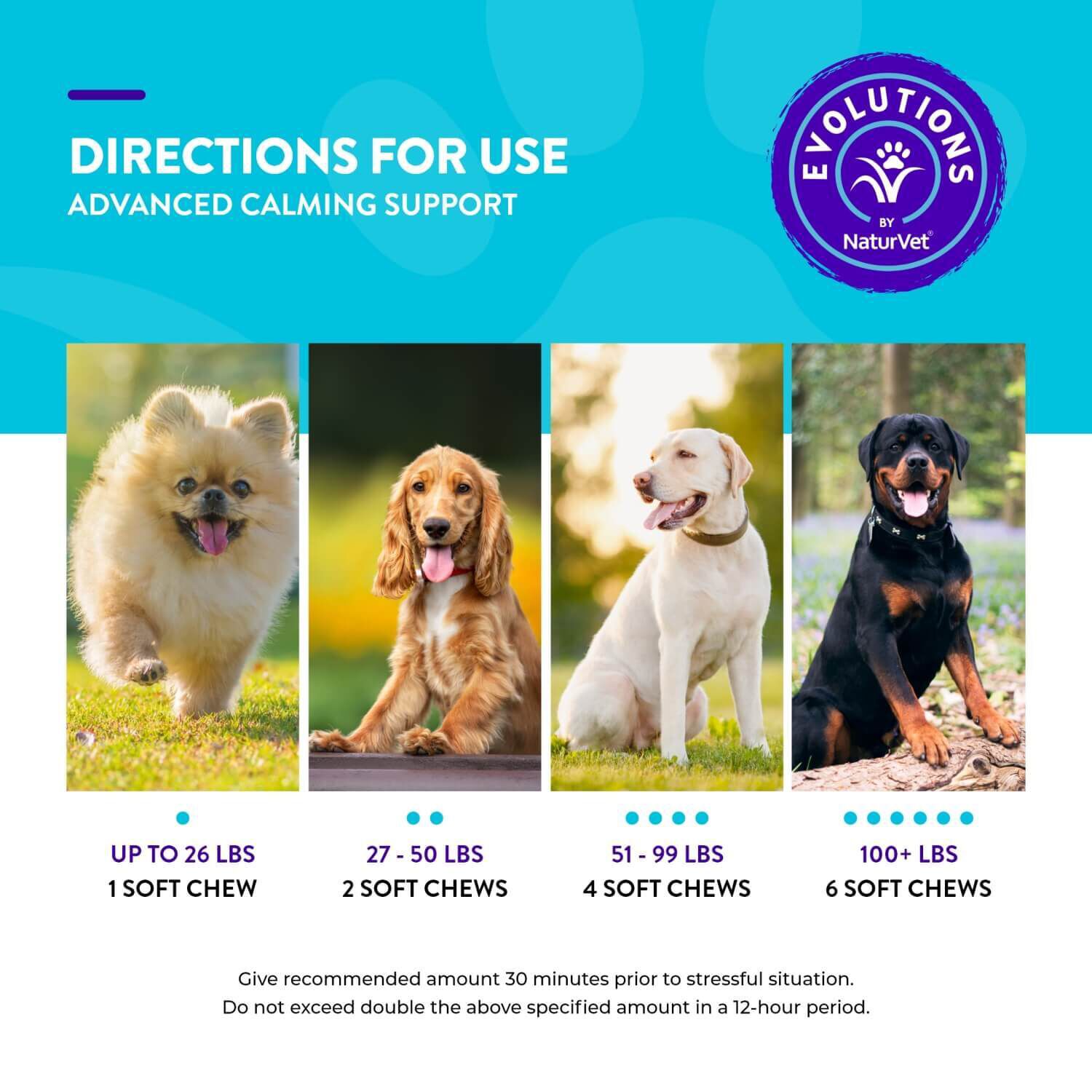 Naturvet Evolutions Advanced Calming Support Soft Chew Supplements For Dogs