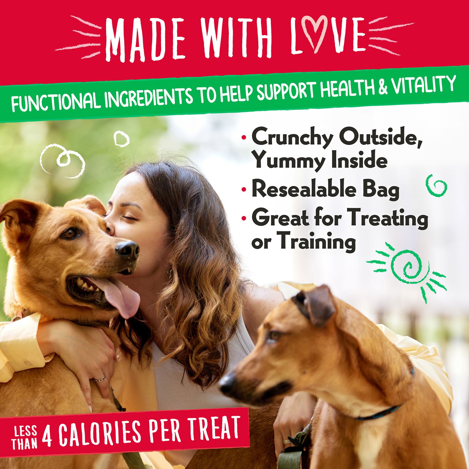 Charlee Bear Nuggets Grain-Free Crunchy Dog Treats With Immunity Support, Shepherd's Pie, 6-Oz Bag