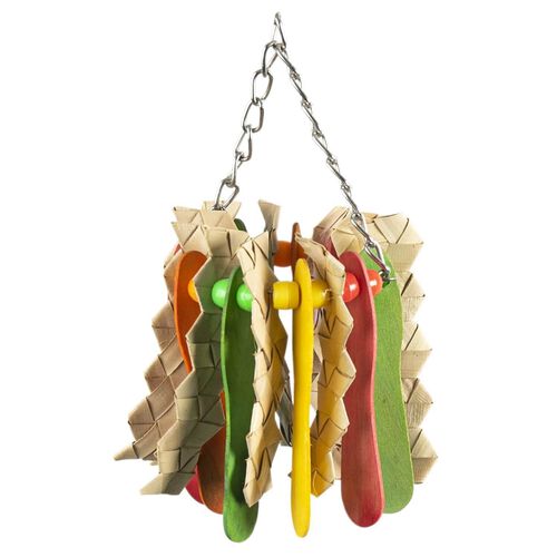 Hanging Palm Leaf Bird Toy
