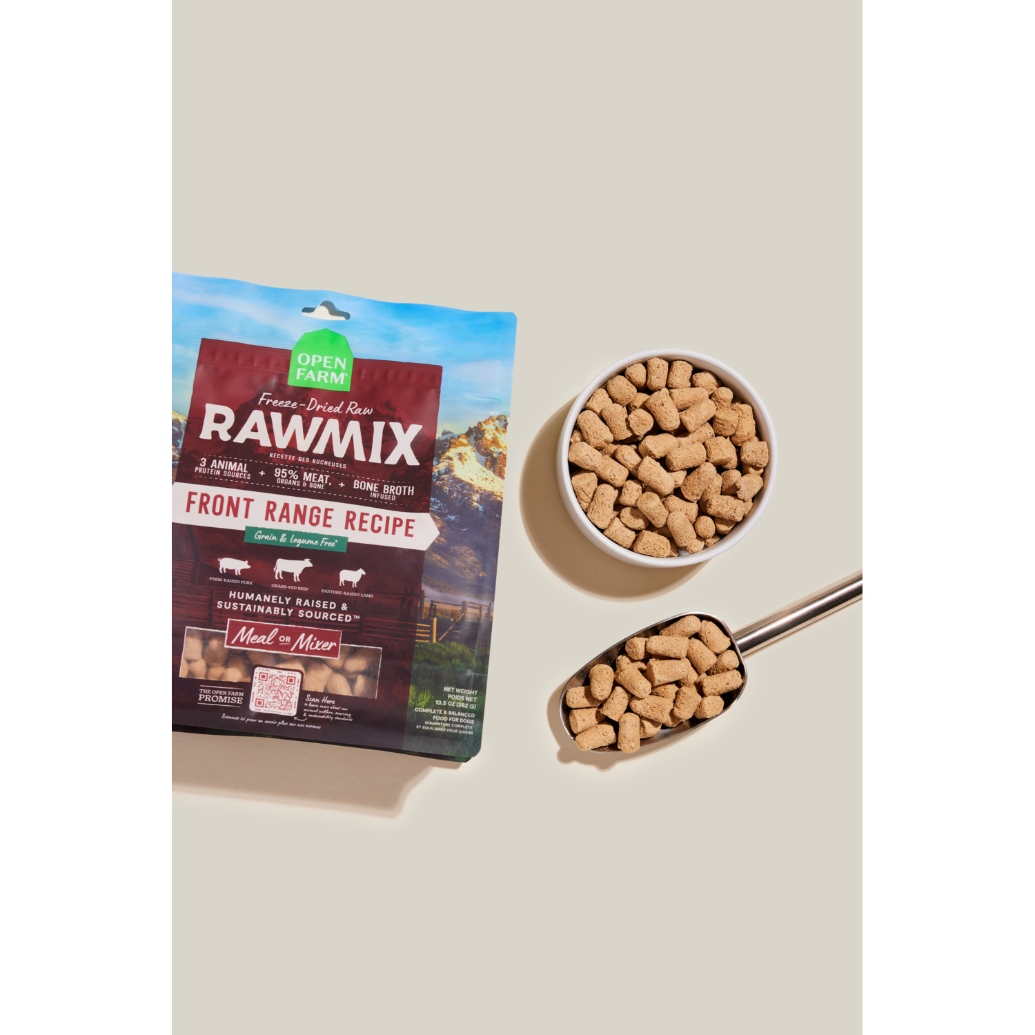 Open Farm Rawmix Front Range Freeze-Dried Raw Dog Food & Dog Food Topper, 13.5Oz