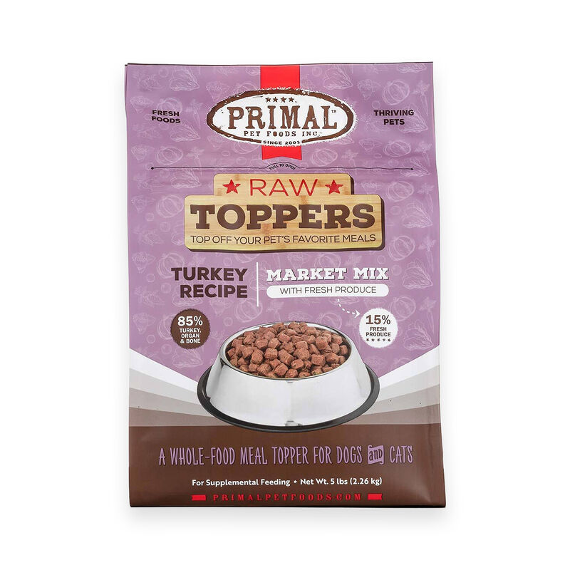 Primal Frozen Turkey Market Mix Food Topper Dog & Cat Food