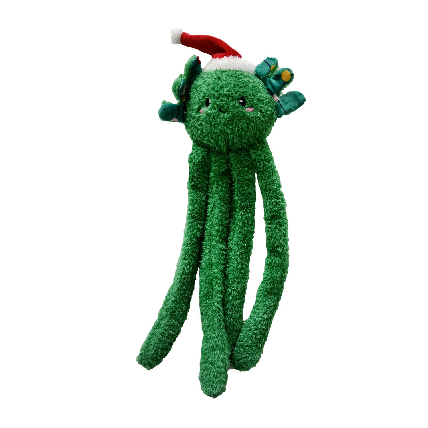 Aristopet Holiday Axolotl Crinkle Long Legs Squeaky Plush Dog Toy, Extra Large
