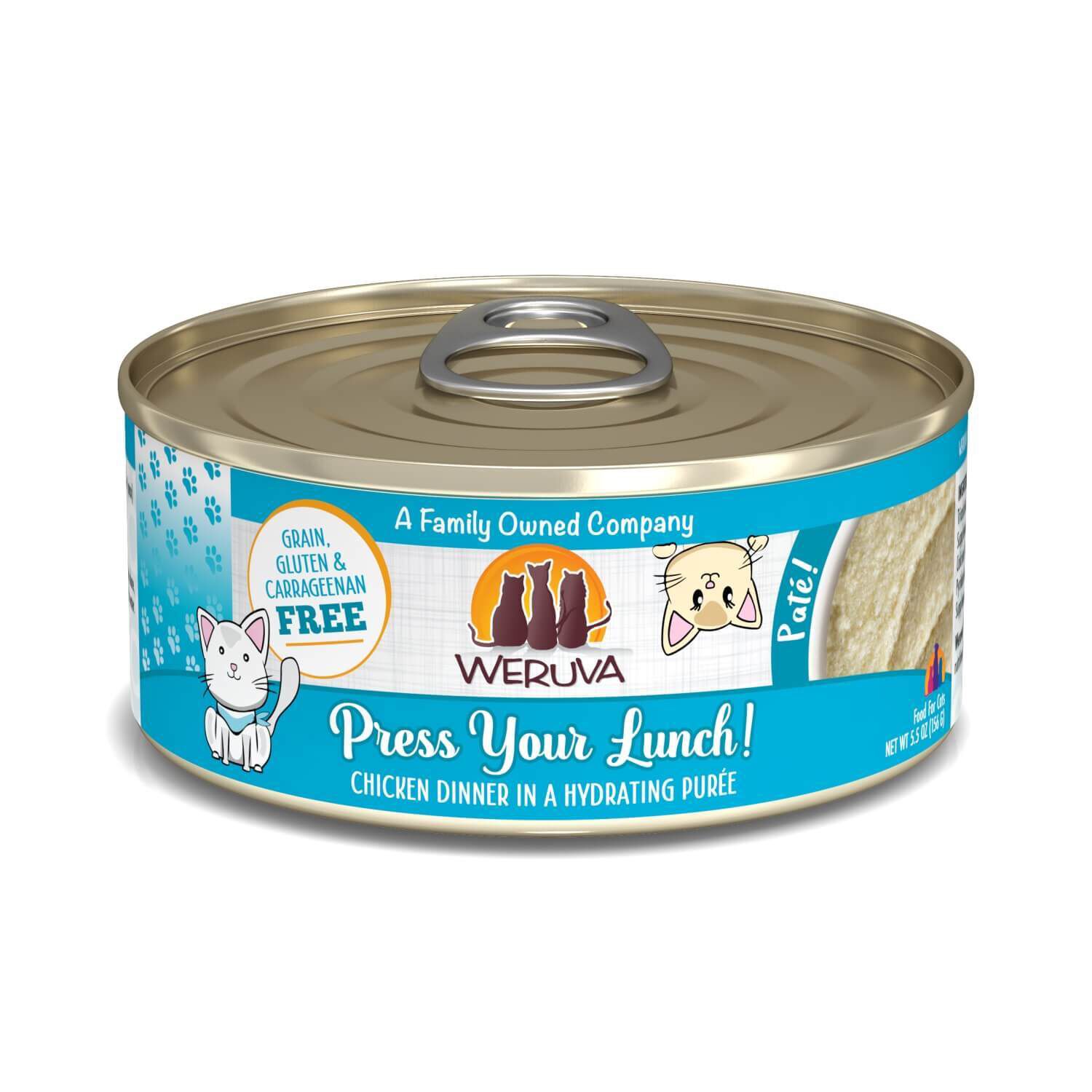 Weruva Classic Cat Pat&eacute; Press Your Lunch! With Chicken Wet Cat Food