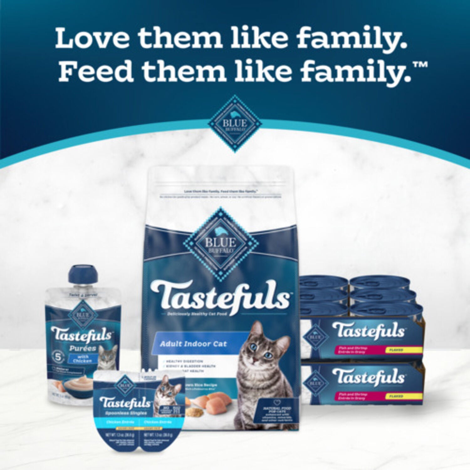 Blue Buffalo Tastefuls Fish & Shrimp Entr&eacute;e In Gravy Flaked Wet Cat Food, 3-Oz