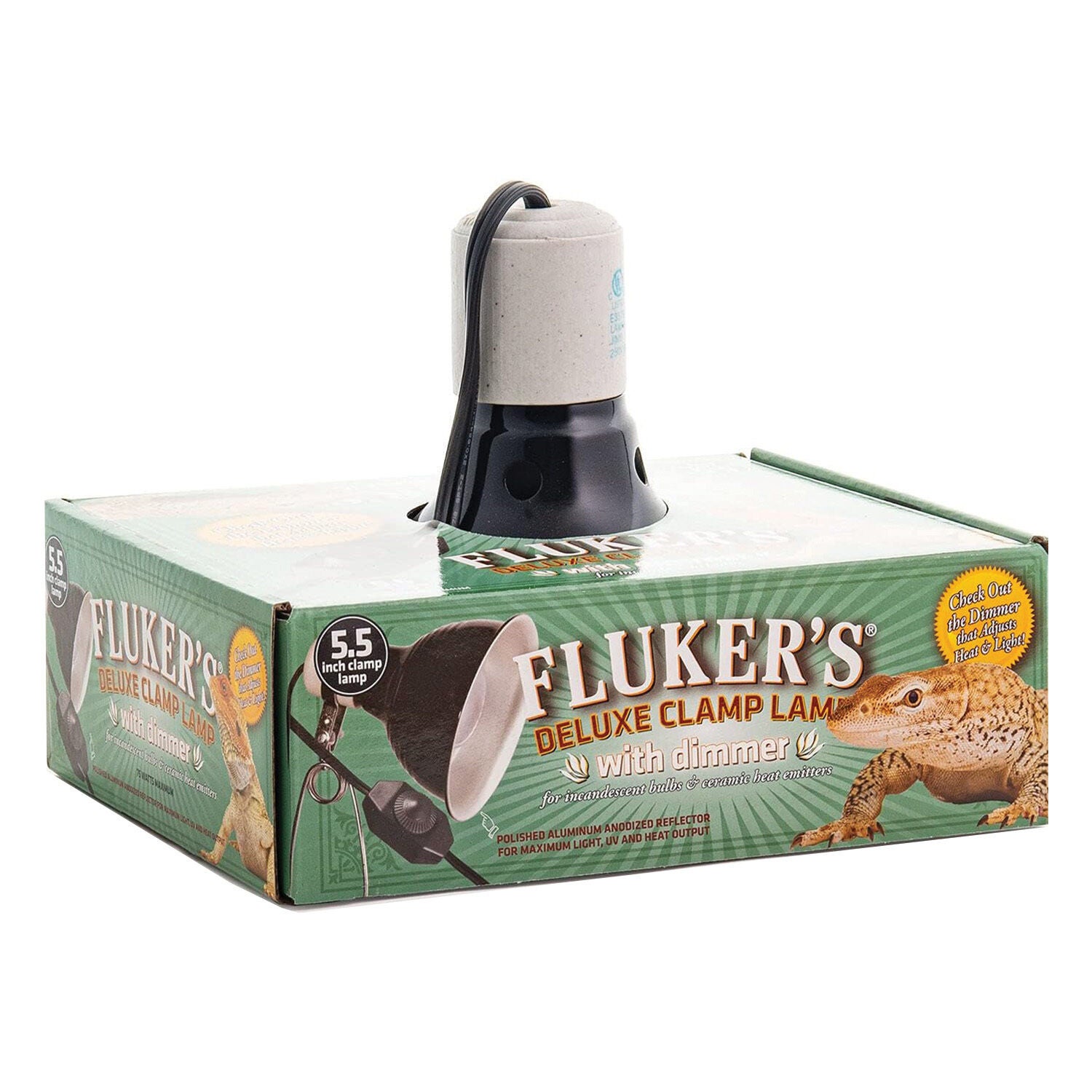 Fluker's Porcelain Clamp Lamp For Reptiles