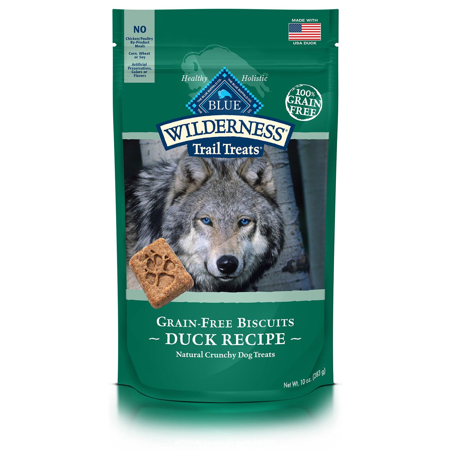 Blue Buffalo Wilderness Trail Treats Grain-Free Biscuit Dog Treats, Duck Recipe