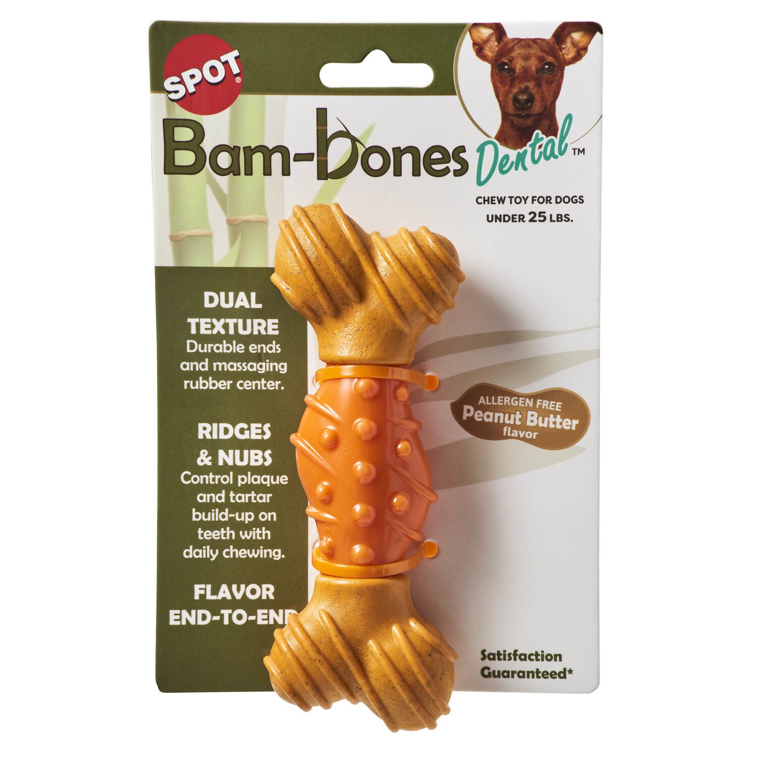 Spot Bambone Dental Bone Dog Chew Toy, 6