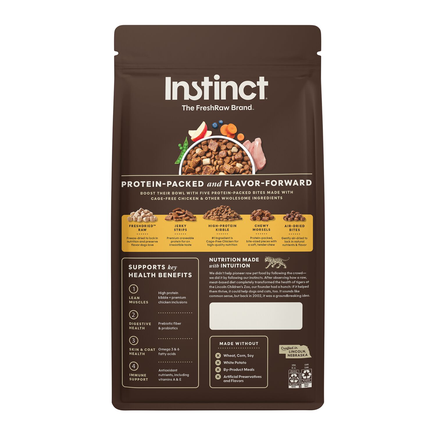 Instinct Peakboost+ Grain-Free High-Protein Adult Dry Dog Food With 5 Protein-Packed Bites, Real Chicken Recipe, 3.5-Lb Bag