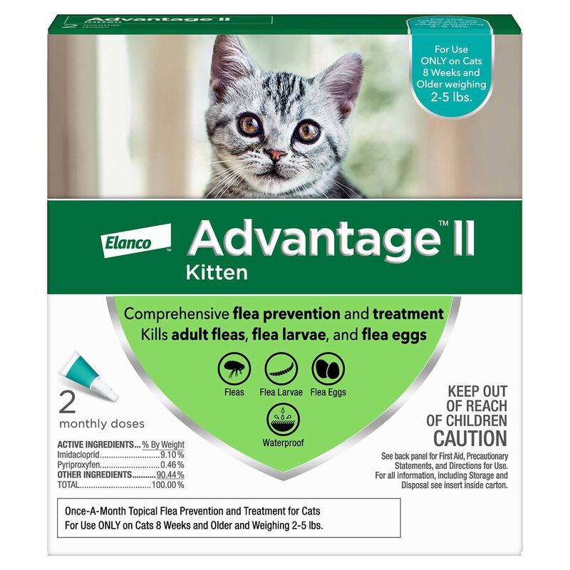 Advantage Ii Flea Treatment For Cats And Kittens, 2 To 5 Lbs image number 1