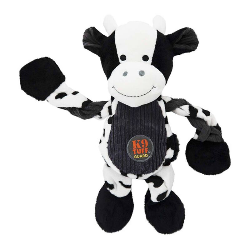 Pulleez Cow Squeaky Dog Toy With Ropes image number 1