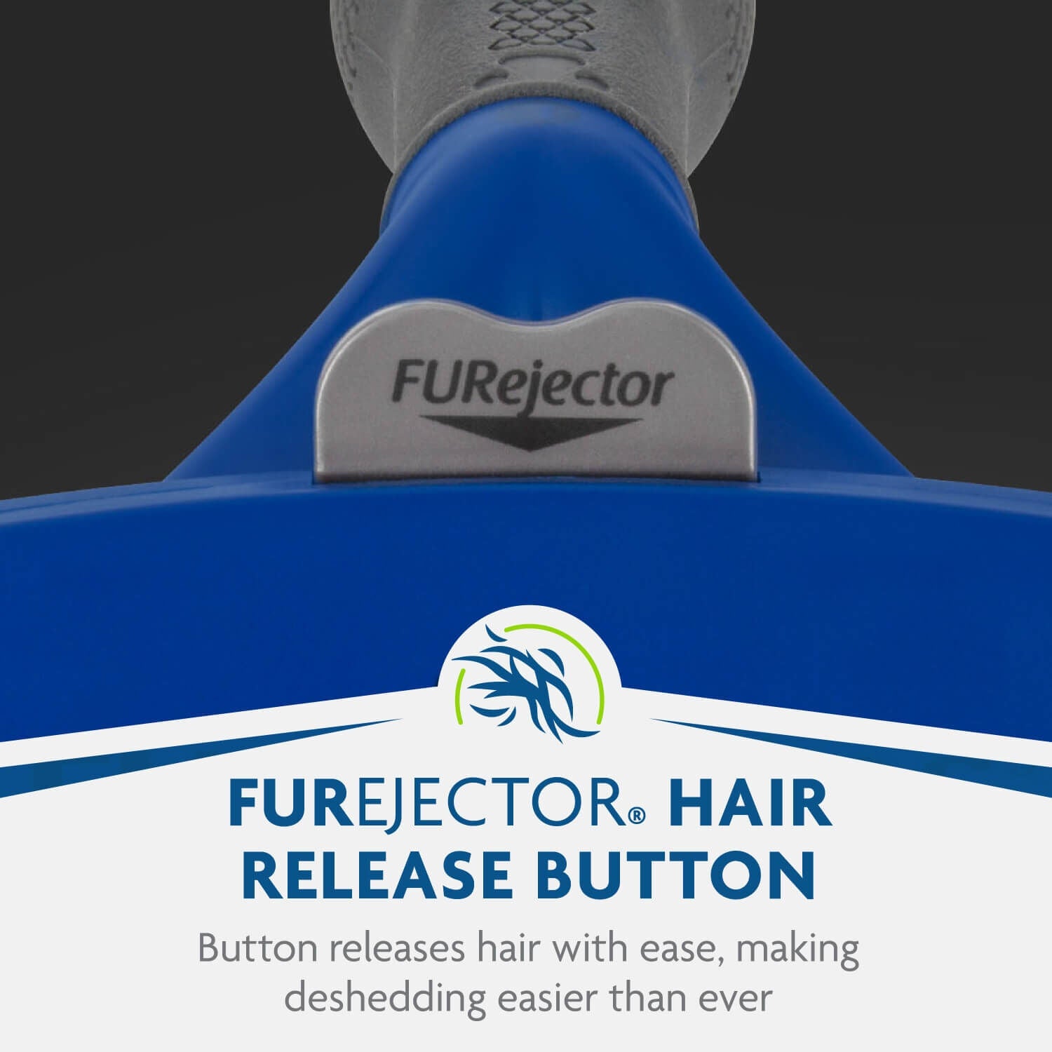 Furminator Long Hair Deshedding Dog Grooming Tool, Large - Grey/Blue