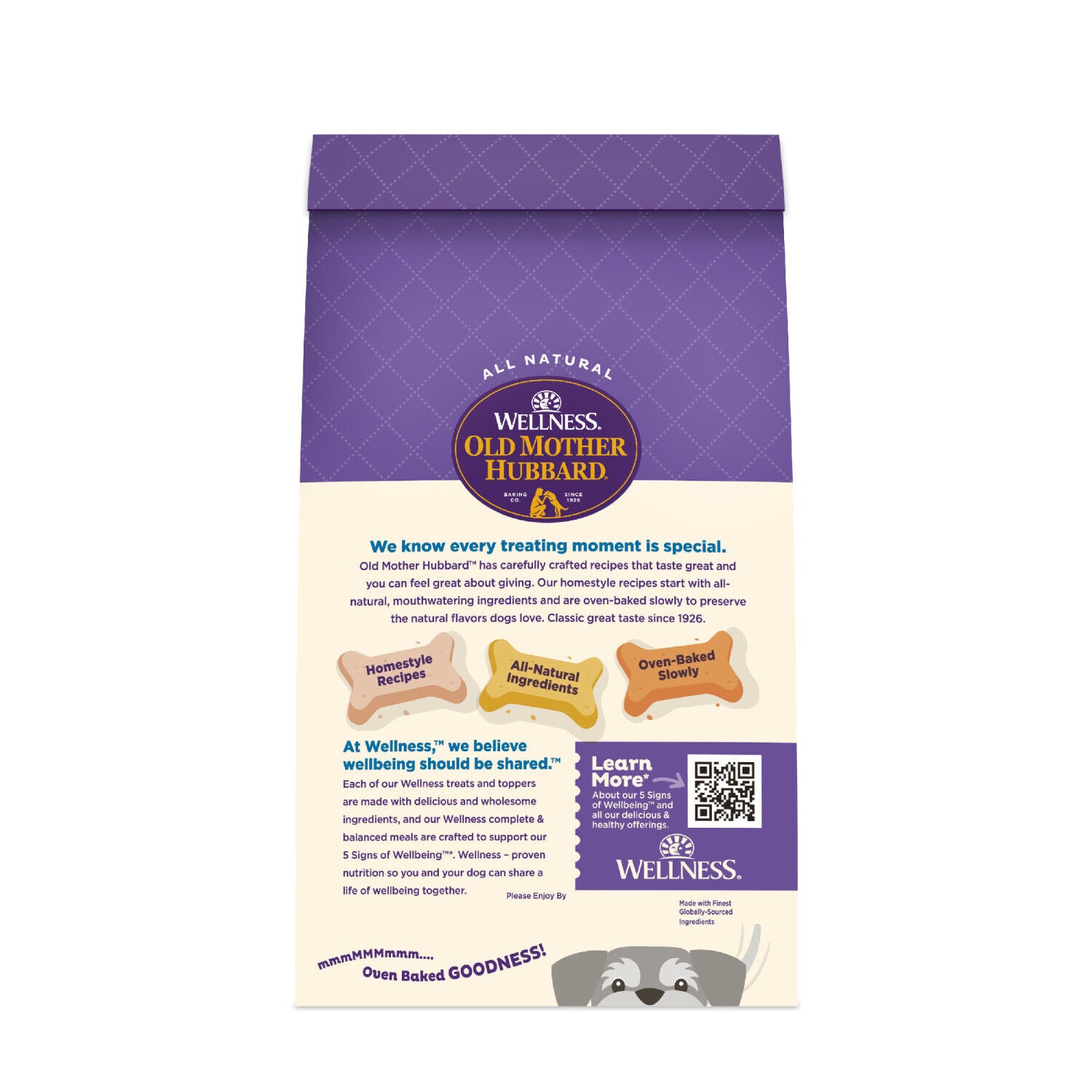 Wellness Old Mother Hubbard Original Mix Biscuits Dog Treats, Natural, Training Treats, Four Flavors, Mini Size, 3.8 Pound Bag