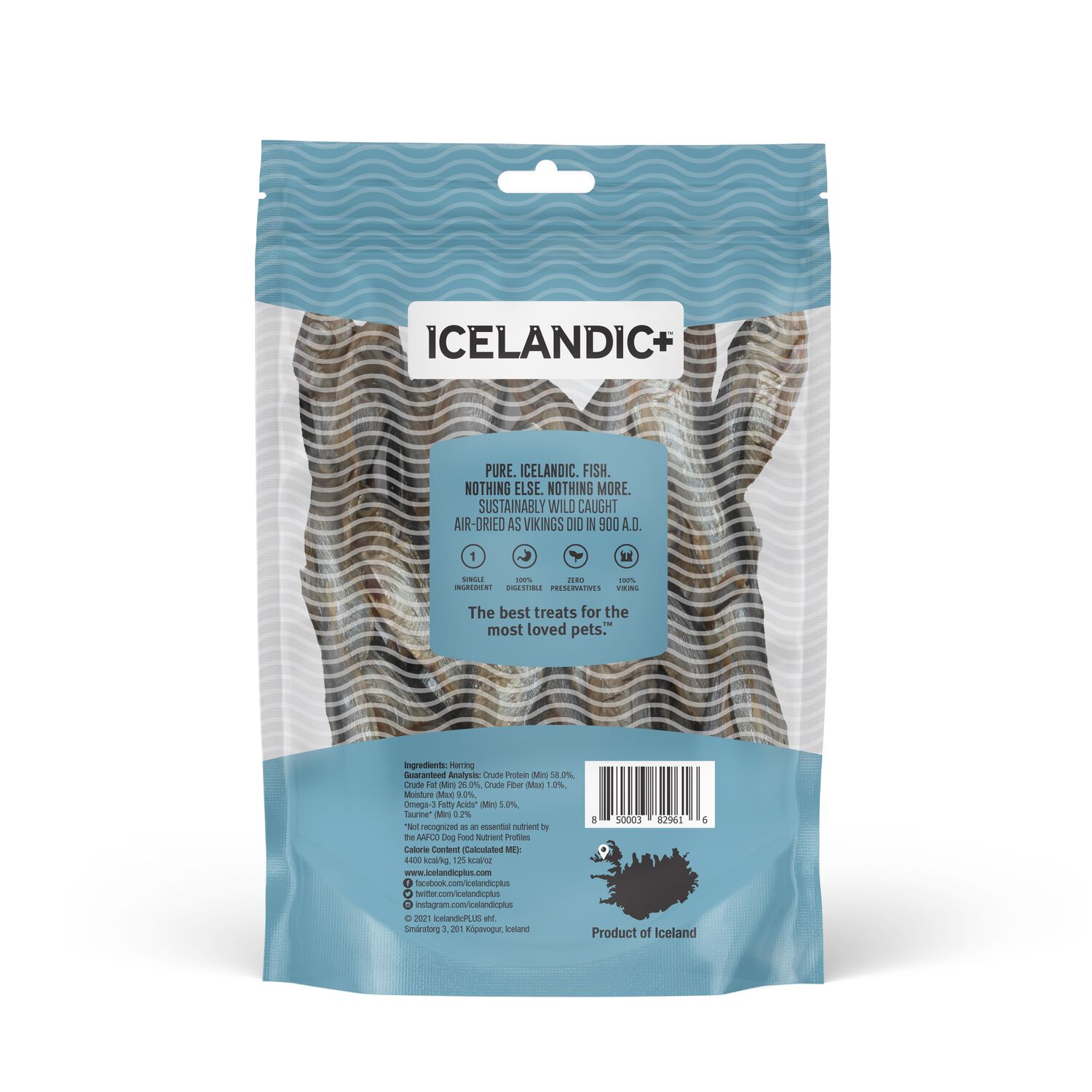 Icelandic+ Herring Whole Fish Single-Ingredient Dog Treats, 3-Oz.