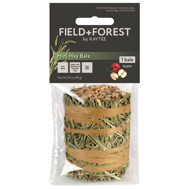 Field+Forest By Kaytee Mini Hay Bales, Apple