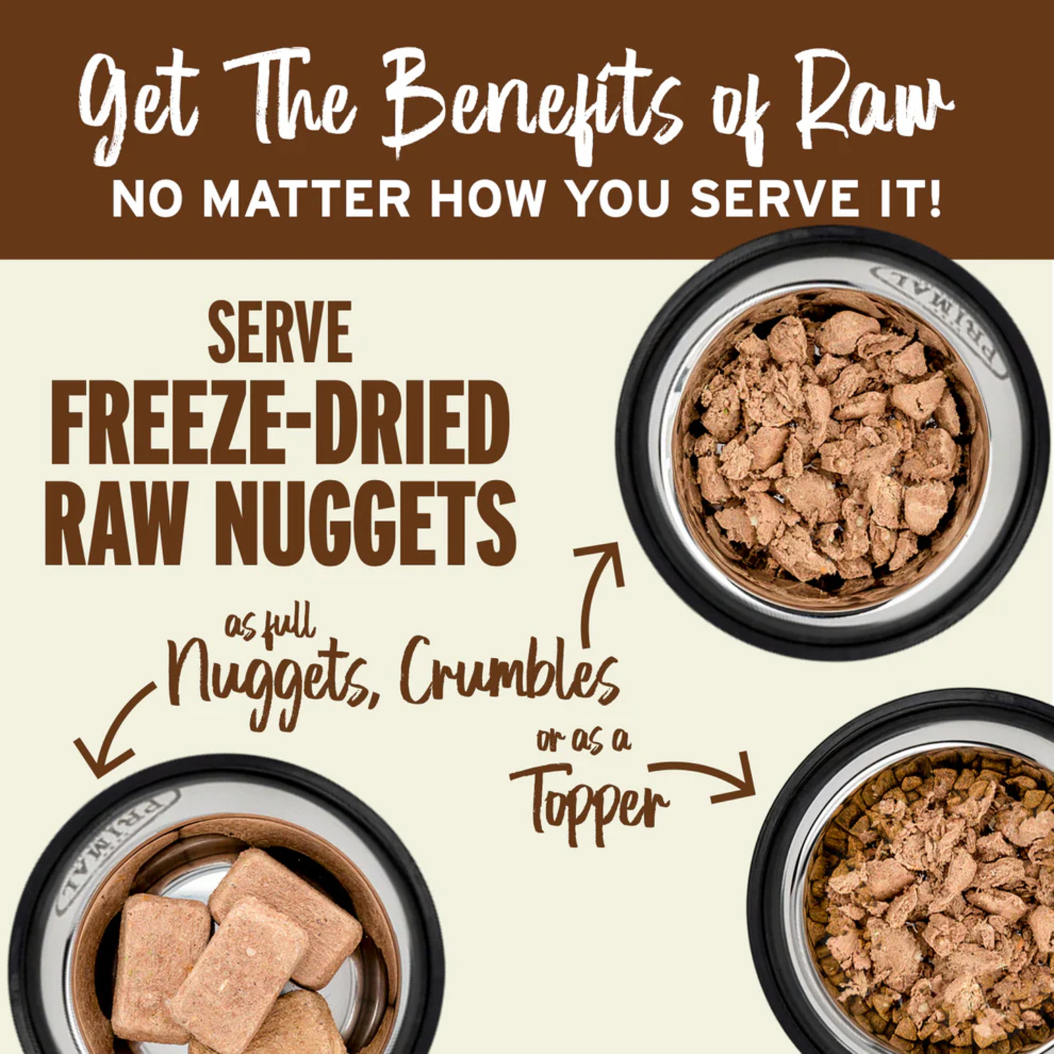 Primal Freeze-Dried Raw Nuggets Freeze-Dried Dog Food, Turkey & Sardine Formula, 30-Oz Bag