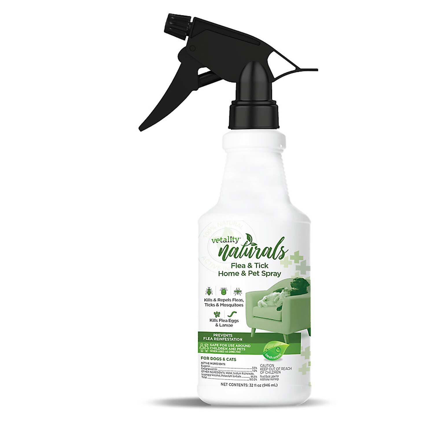Vetality Naturals Flea & Tick Home & Pet Spray For Dogs & Cats