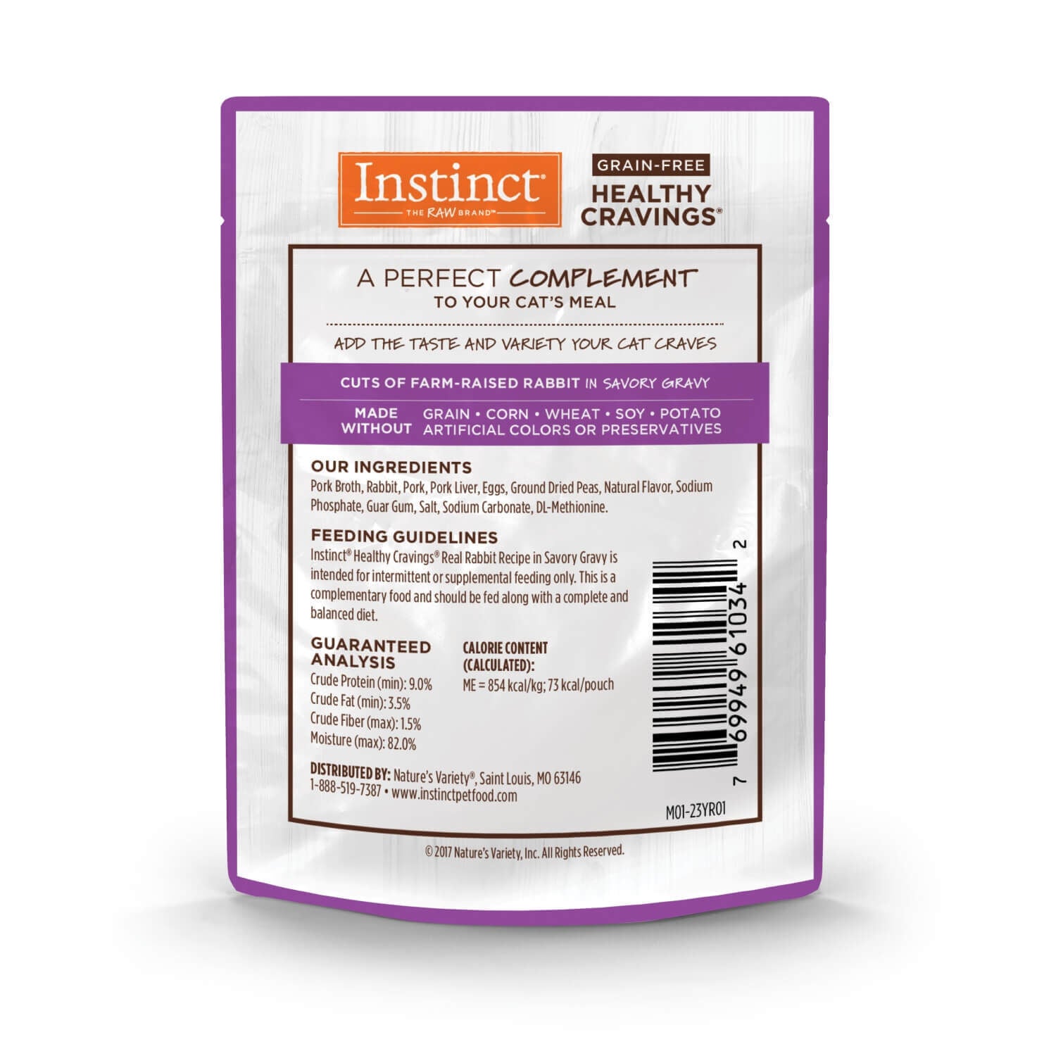 Instinct Healthy Cravings Grain-Free Rabbit Recipe Wet Cat Food Topper