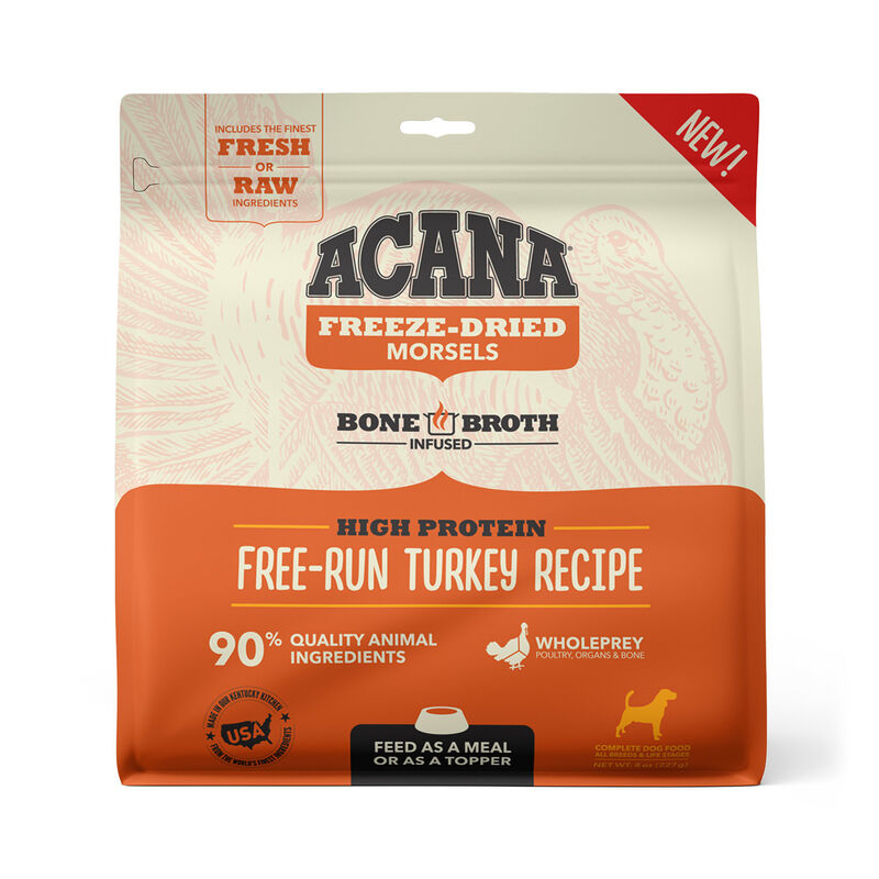 Acana Morsels Free Run Turkey Recipe Freeze Dried Dog Food