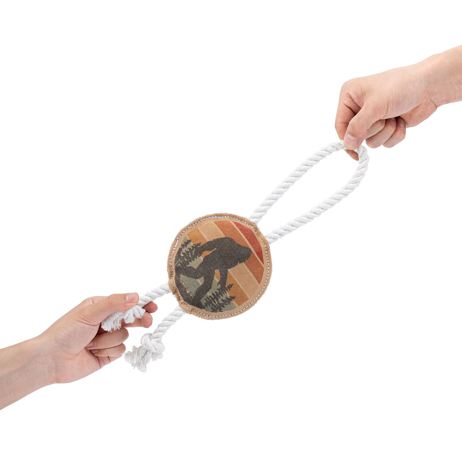 Territory Natural Leather Bigfoot Rope & Tug Dog Toy