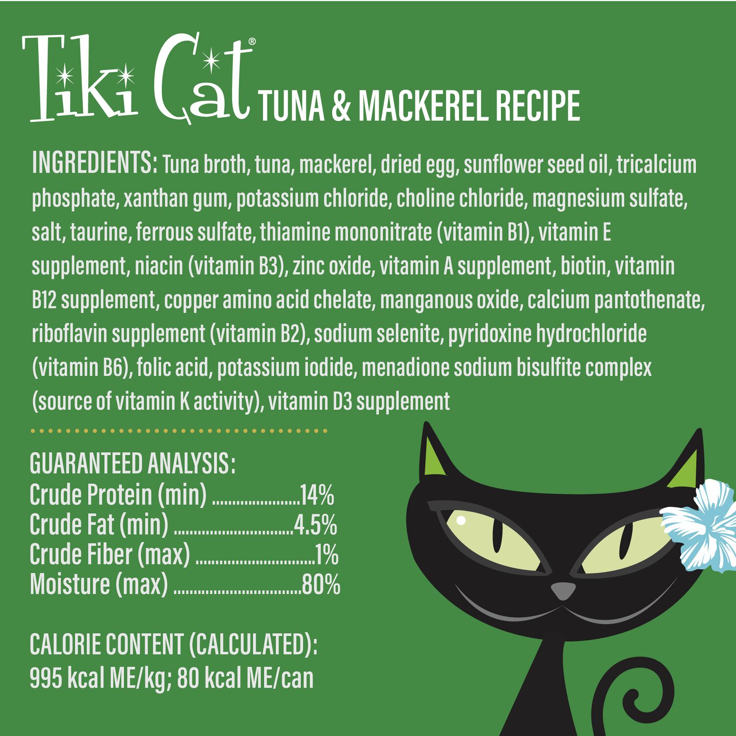 Tiki Cat Luau Velvet Mousse Wet Cat Food, Tuna & Mackerel, 2.8-Oz Pouch
