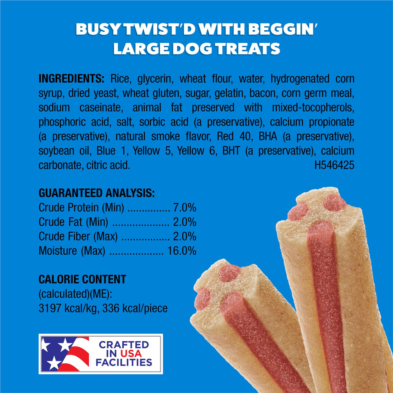 Purina Busy Bone Twist&rsquo;D With Beggin&rsquo; Large Bacon Flavor Chewy Dog Treats, 10 Count