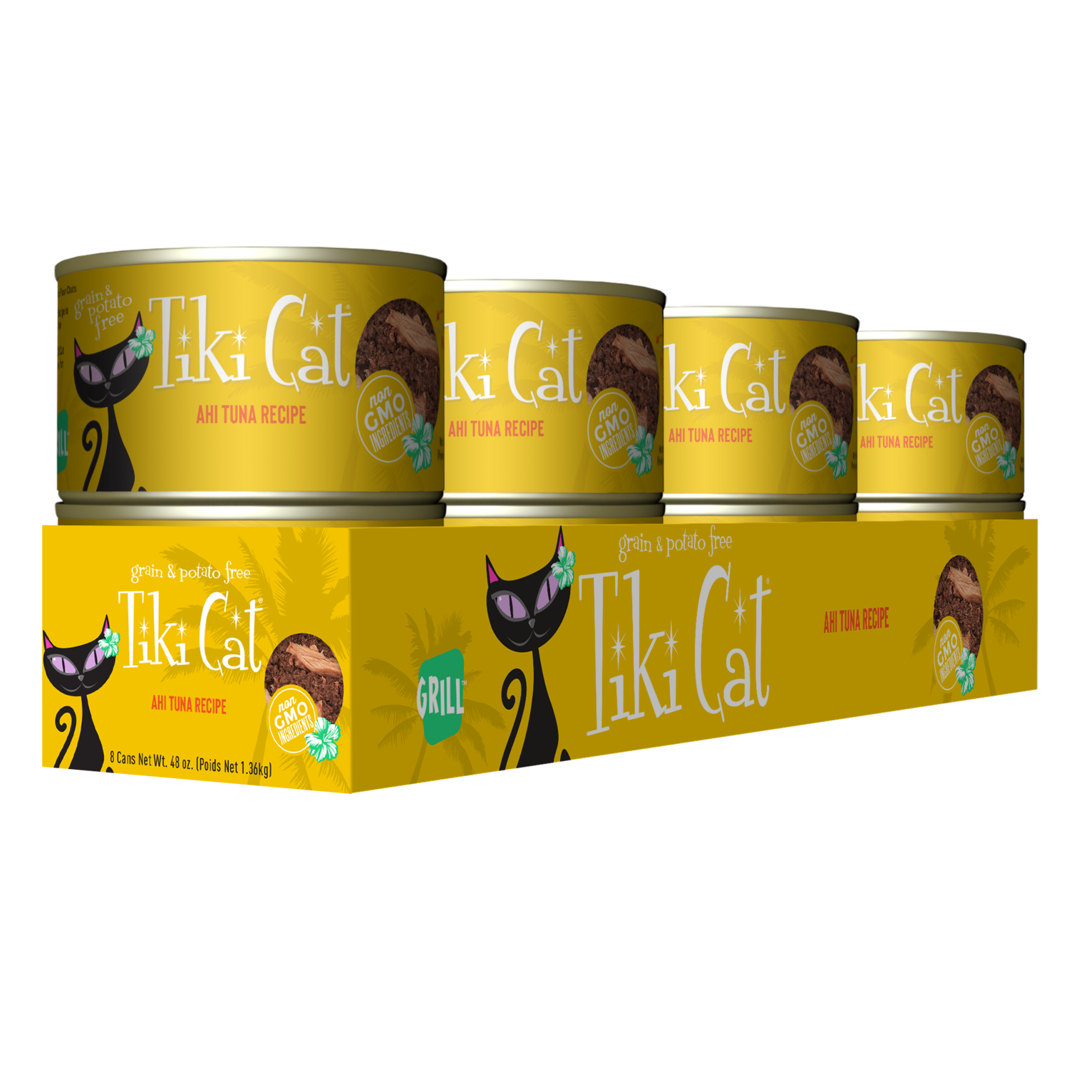 Tiki Cat Grill Wet Cat Food, Ahi Tuna, 6-Oz Can 8-Count